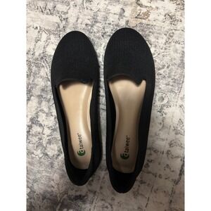 Taiwee Black Knit Slip On Loafer Flats Women Size 7.5 Comfort Shoes nwot